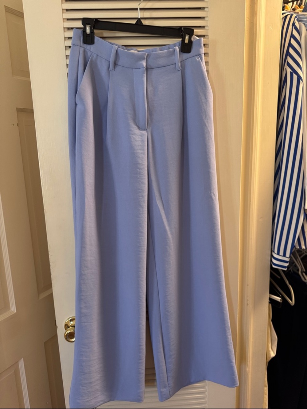 Wide Leg Periwinkle Palazzo Pants - Women